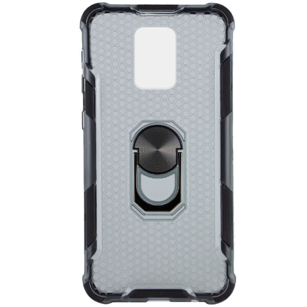 

Ударопрочный чехол Honeycomb Ring для Xiaomi Redmi Note 9 Pro Max (Черный) (1066321)
