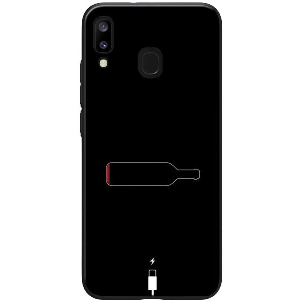 

TPU+PC чехол ForFun для Samsung Galaxy A20 A205F (Бутылка / Черный) (748279)