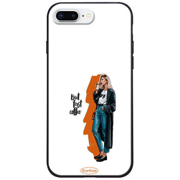 

TPU+PC чехол ForFun для iPhone 7 plus (5.5";) (But first coffee / белый) (788523)