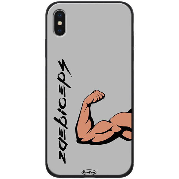 

TPU+PC чехол ForFun для iPhone XS (5.8";) (Бицепс / Серый) (788542)