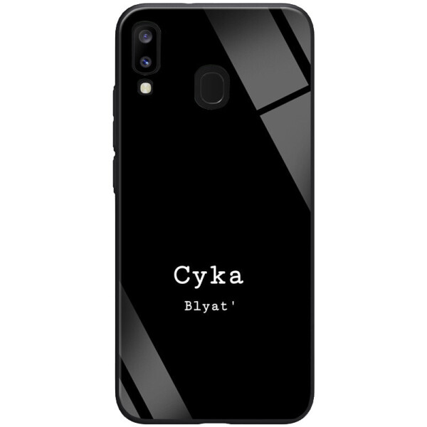 

TPU+Glass чехол ForFun для Samsung Galaxy A30 (СВ / Черный) (748309)