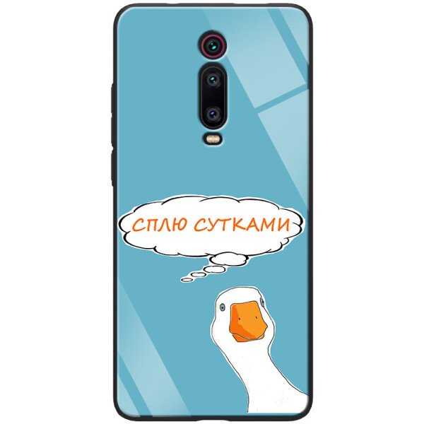 

TPU+Glass чехол ForFun для Xiaomi Redmi K20 (Сплю сутками / Голубой) (746551)