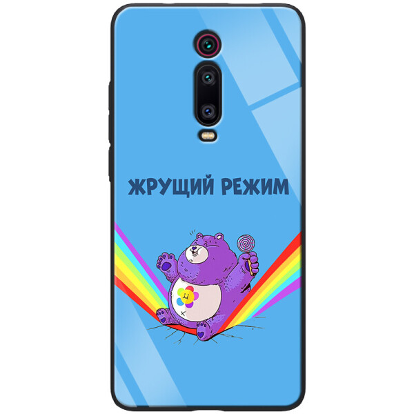 

TPU+Glass чехол ForFun для Xiaomi Mi 9T (Жрущий режим / Синий) (746547)
