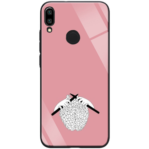 

TPU+Glass чехол ForFun для Xiaomi Redmi Note 7 (Мозги / Розовый) (748272)