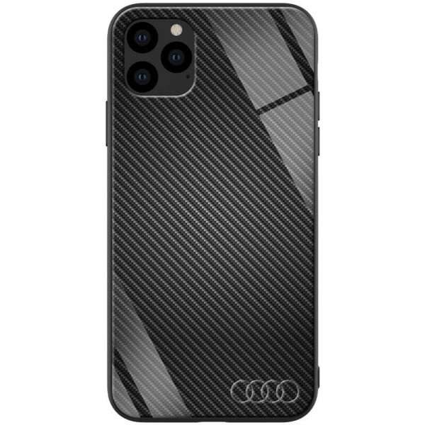 

TPU+Glass чехол ForFun для Apple iPhone 11 Pro Max (6.5";) (Черный Карбон/Ауди) (790100)