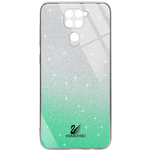 

TPU+Glass чехол Swarovski Full Camera для Xiaomi Redmi 10X (Бирюзовый) (1082646)