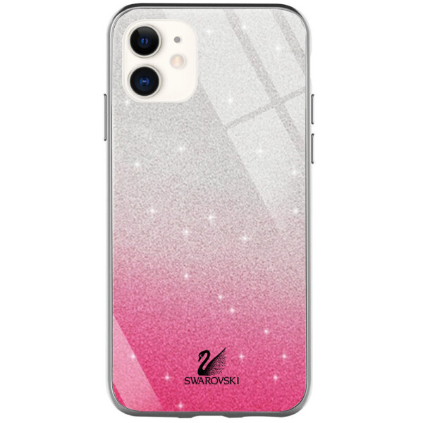 

TPU+Glass чехол Swarovski для Apple iPhone 11 (6.1";) (Малиновый) (784908)