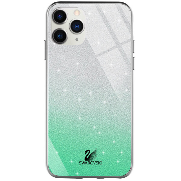 

TPU+Glass чехол Swarovski для Apple iPhone 11 Pro (5.8";) (Бирюзовый) (784914)