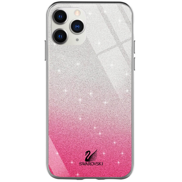 

TPU+Glass чехол Swarovski для Apple iPhone 11 Pro (5.8";) (Малиновый) (784916)