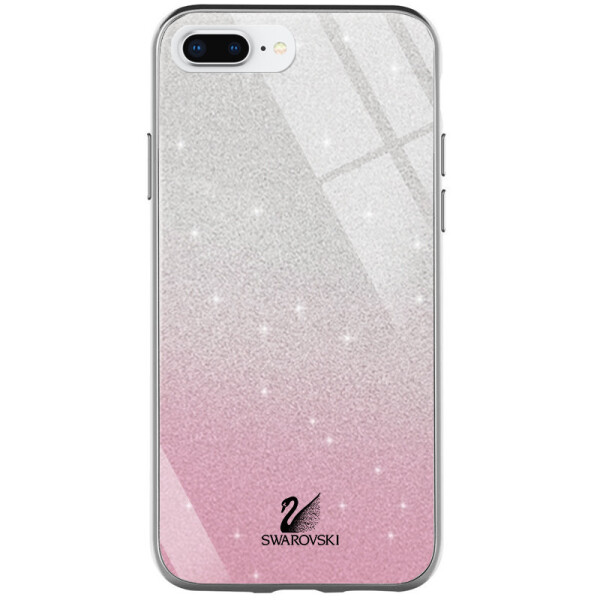 

TPU+Glass чехол Swarovski для iPhone 8 plus (5.5";) (Розовый) (784941)