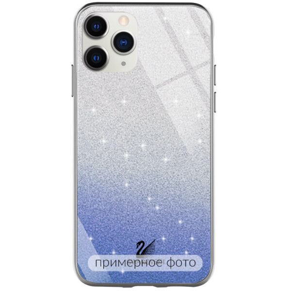 

TPU+Glass чехол Swarovski для iPhone 12 (Синий) (1080232)