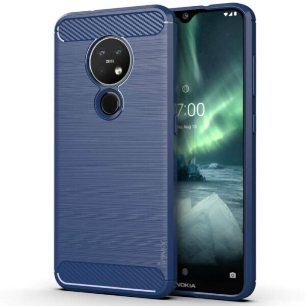 

TPU чехол iPaky Slim Series для Nokia 7.2 (Синий) (858416)