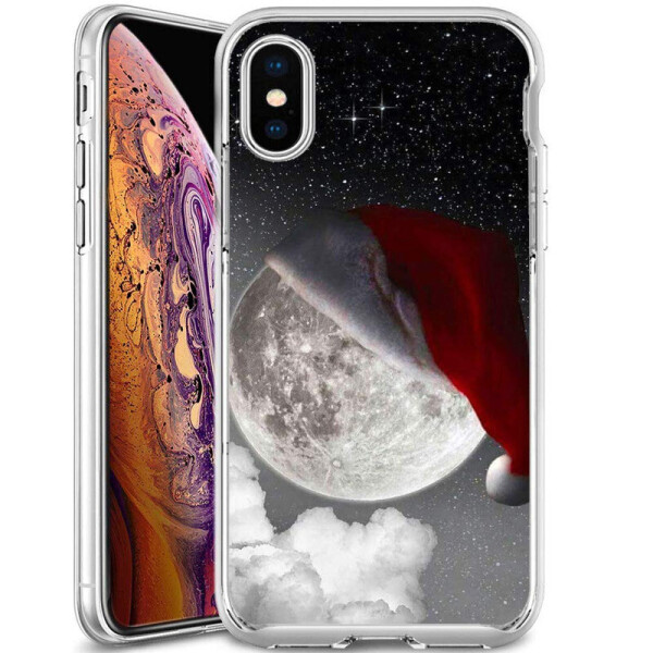 

TPU чехол Зимняя сказка для iPhone XS (5.8";) (Луна) (789912)