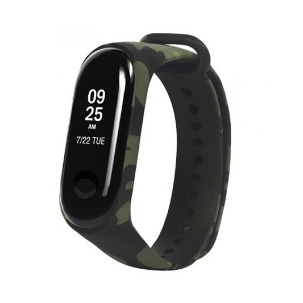 

Силиконовый ремешок с рисунком для Xiaomi Mi Band 3/4 (Хаки / Зеленый) (660283)