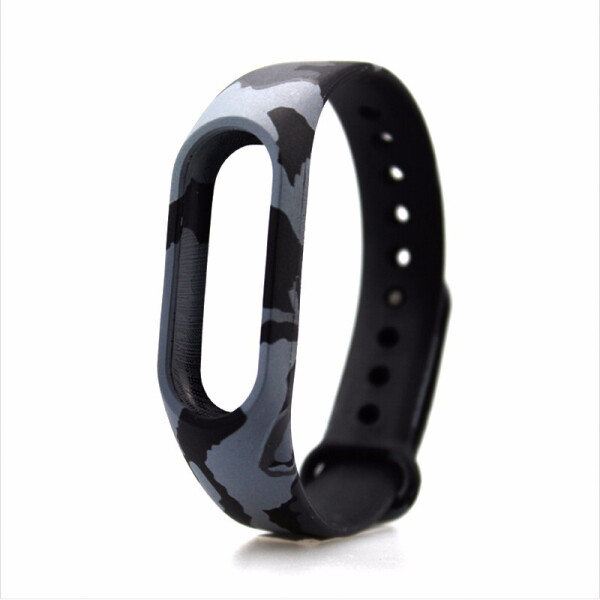 

Силиконовый ремешок с рисунком для Xiaomi Mi Band 3/4 (Хаки / Серый) (661865)