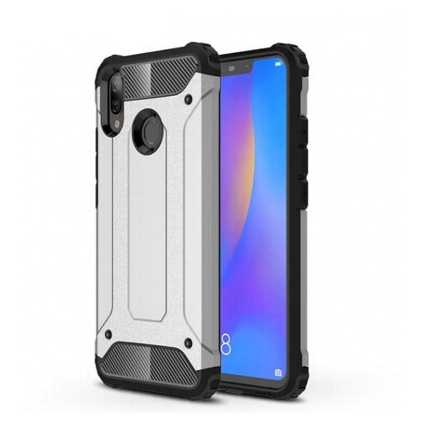 

Бронированный противоударный TPU+PC чехол Immortal для Huawei P Smart+ (Металл / Gun Metal) (663346)
