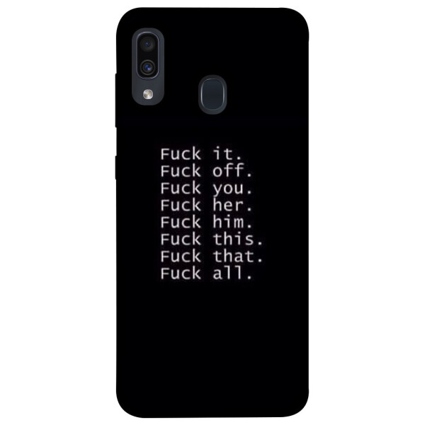

Чехол F_ck it для Samsung Galaxy A20 A205F (1074471)