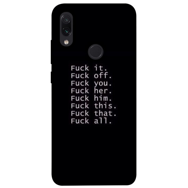 

Чехол F_ck it для Xiaomi Note 7 Pro (1074562)