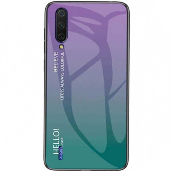 

TPU+Glass чехол Gradient HELLO для Xiaomi Mi A3 (Фиолетовый) (743695)