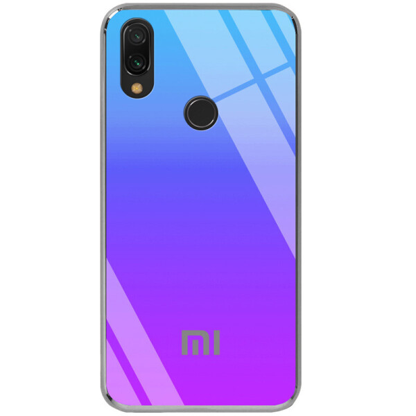 

TPU+Glass чехол Gradient Rainbow с лого для Xiaomi Redmi 7 (Синий) (737972)