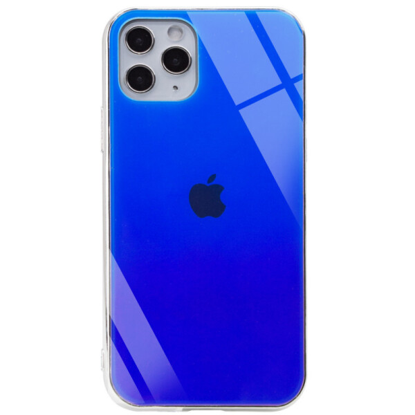 

TPU+Glass чехол Gradient Rainbow с лого для Apple iPhone 11 Pro (5.8";) (Синий) (787657)