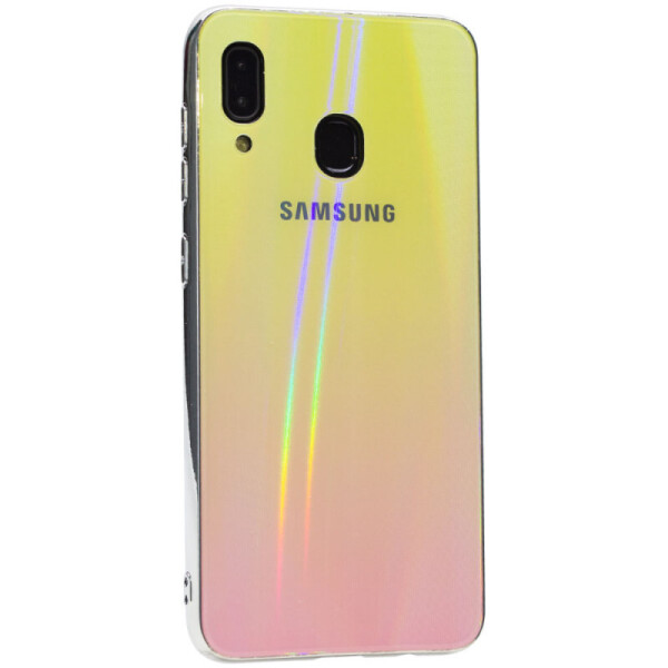 

TPU+Glass чехол Gradient Aurora с лого для Samsung Galaxy A30 (Розовый) (743640)