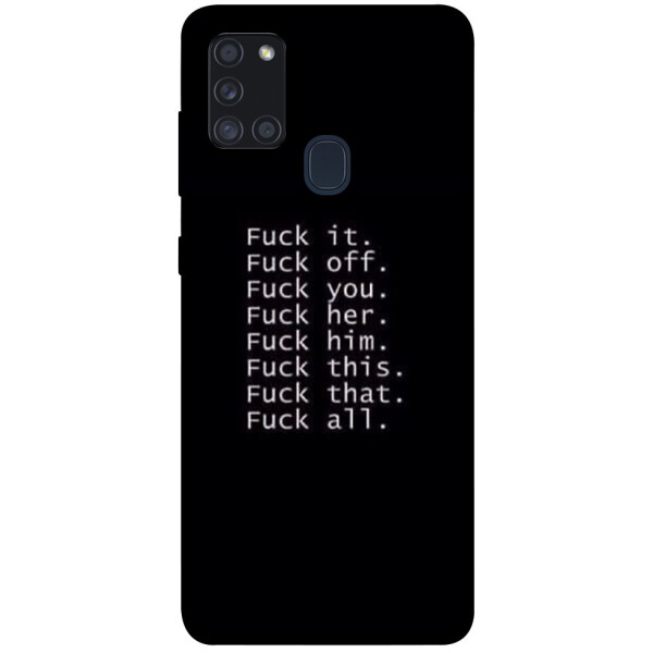 

Чехол F_ck it для Galaxy A21s (2020) (1074470)