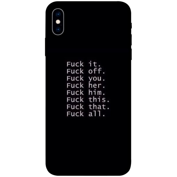 

Чехол F_ck it для iPhone XS (5.8";) (1074557)