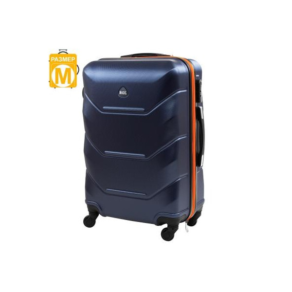 

Чемодан Rogal RGL720M-dark-blue-orange