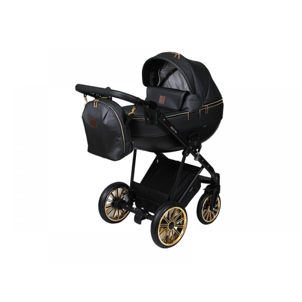 

Детская коляска 2 в 1 Angelina Kapris Luxury, черная (KL-14)