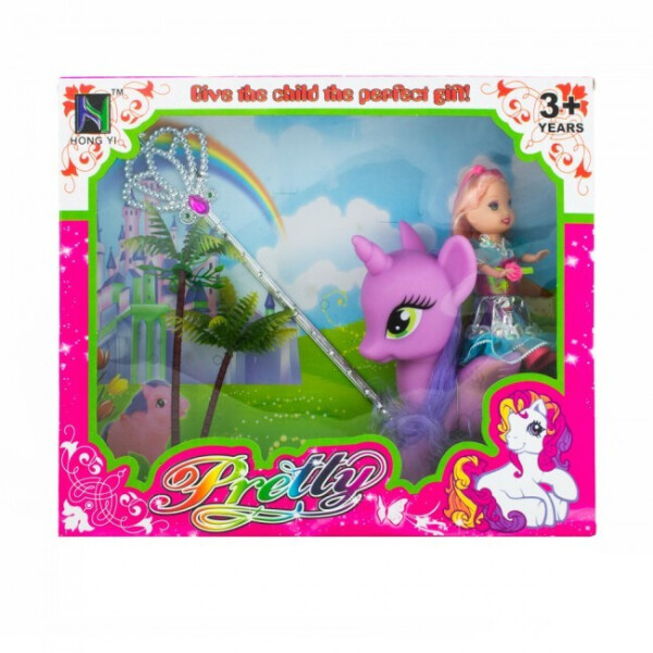 

Игровой набор "Pretty": Пони с куклой, пальмами и волшебной палочкой