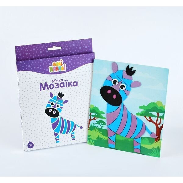 

Мягкая аппликация - мозаика Аплі Краплі Зебра (ММ-03)