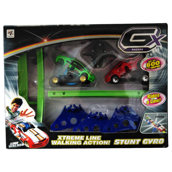 

Игровой набор "Gx Racers" 01 Series Rail Ripper Supersonic: 2 машинки, 2 гироскопа Line Walker Side Spin, сборный трек