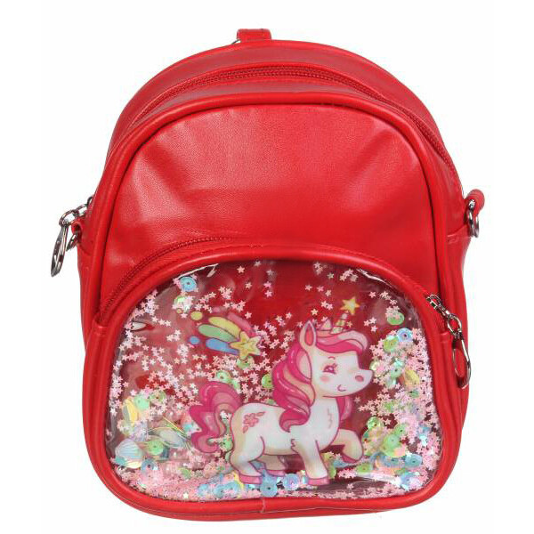 

Рюкзак-сумка для девочек Единорог Cappuccino Toys CT83-3127 красный