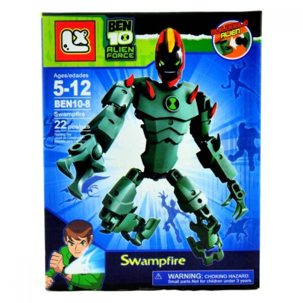 

Фигурка-конструктор Swampfire Бен 10 "Alien Force", 22 детали