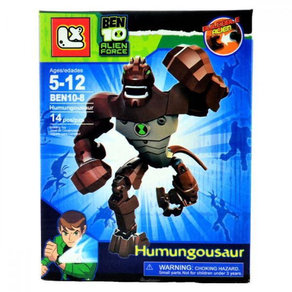 

Фигурка-конструктор Humungousaur Бен 10 "Alien Force", 14 деталей