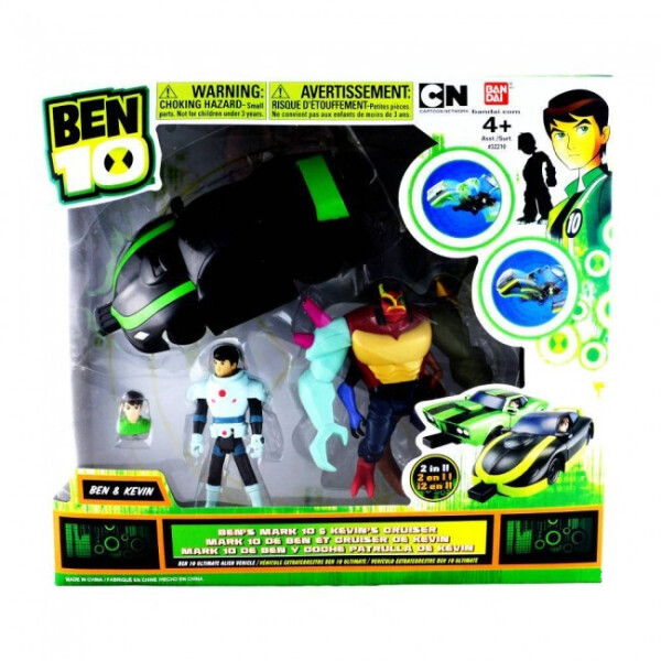

Набор игрушек Бен 10 "Alien Force": Ben Tennyson, Kevin, мини-фигурка Бена и машина Mark 10