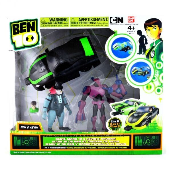 

Набор игрушек Бен 10 "Alien Force": SevenSeven, Zombozo, Ben и машина Mark 10