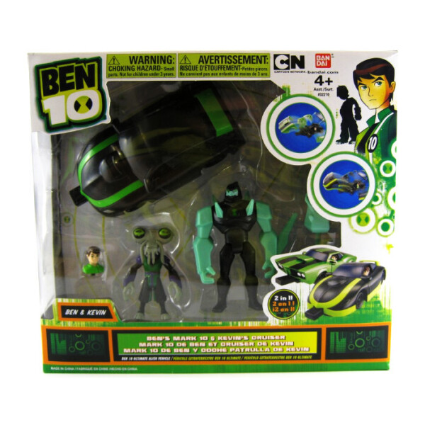 

Набор игрушек Бен 10 "Alien Force": Azmuth, Diamondhead, мини-фигурка Бена и машина Mark 10
