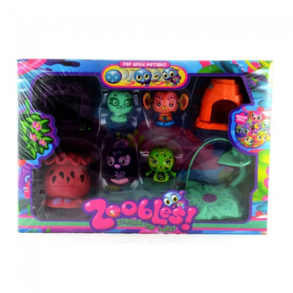 

Игровой набор Zoobles 4 в 1 Spring to Life: 4 фигурки и 4 домика