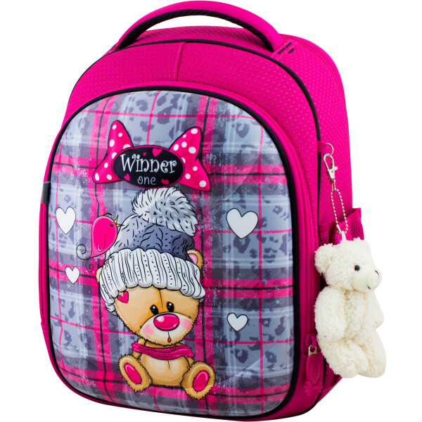 

Рюкзак школьный Winner Stile 6013 для девочек розовый