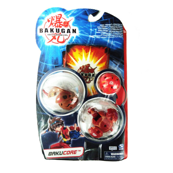 

Игровой набор Бакуган Battle Brawlers Bakucore 3в1 3 бакугана и 3 магнитные карты