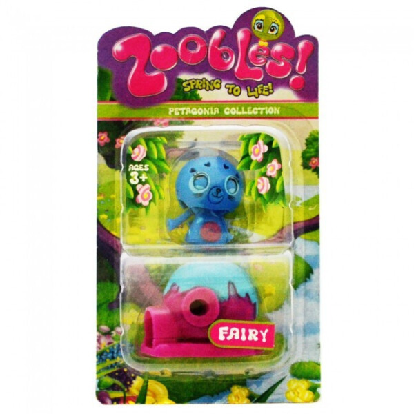 

Фигурка Zoobles синяя и домик Happitat