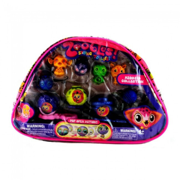 

Игровой набор Zoobles 6 в 1 Azoozia Collection, 3 домика Happitat и сумка