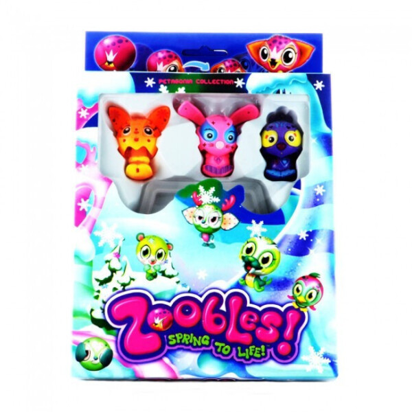

Игровой набор Zoobles Petagonia Collection: 3 фигурки, карты и чемоданчик