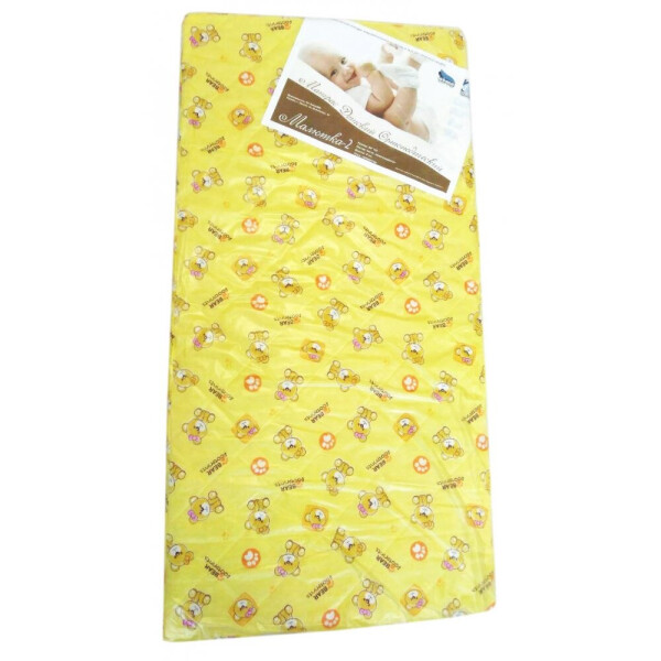 

Матрас для детской кроватки Алекс МВ ";Малютка - 2";, кокос-пороллон 120х60х7 см., желтый (1236030005)