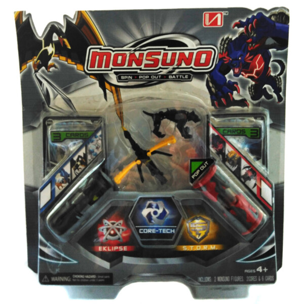 

Игровой набор Monsuno: 2 минифигурки Backslash и Blackbullet, 2 капсулы, 6 карт способностей