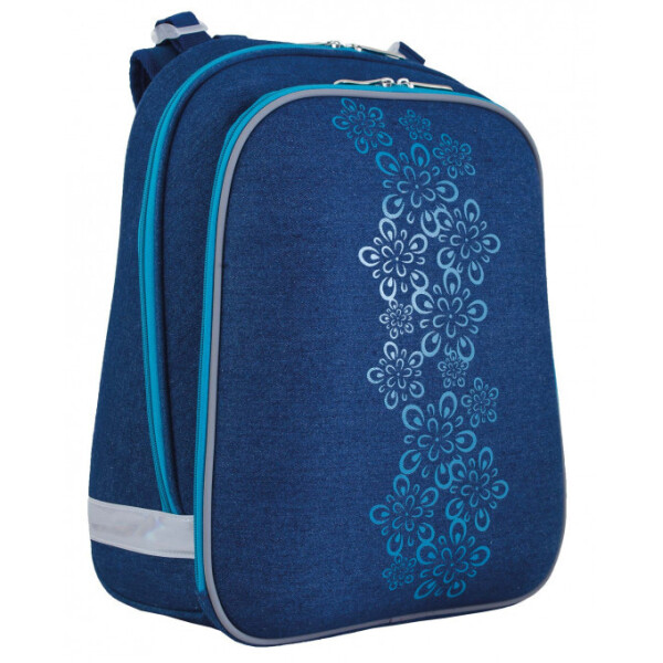 

Рюкзак каркасный YES Blue Weave H-12 школьный синий
