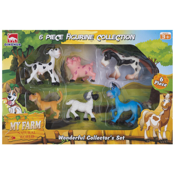

Набор игровых фигурок Dingua Зверюшки с фермы в коробке 6 штук (6508216)