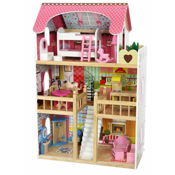 

Домик для куклы Ecotoys 4109 Roseberry + 2 куклы